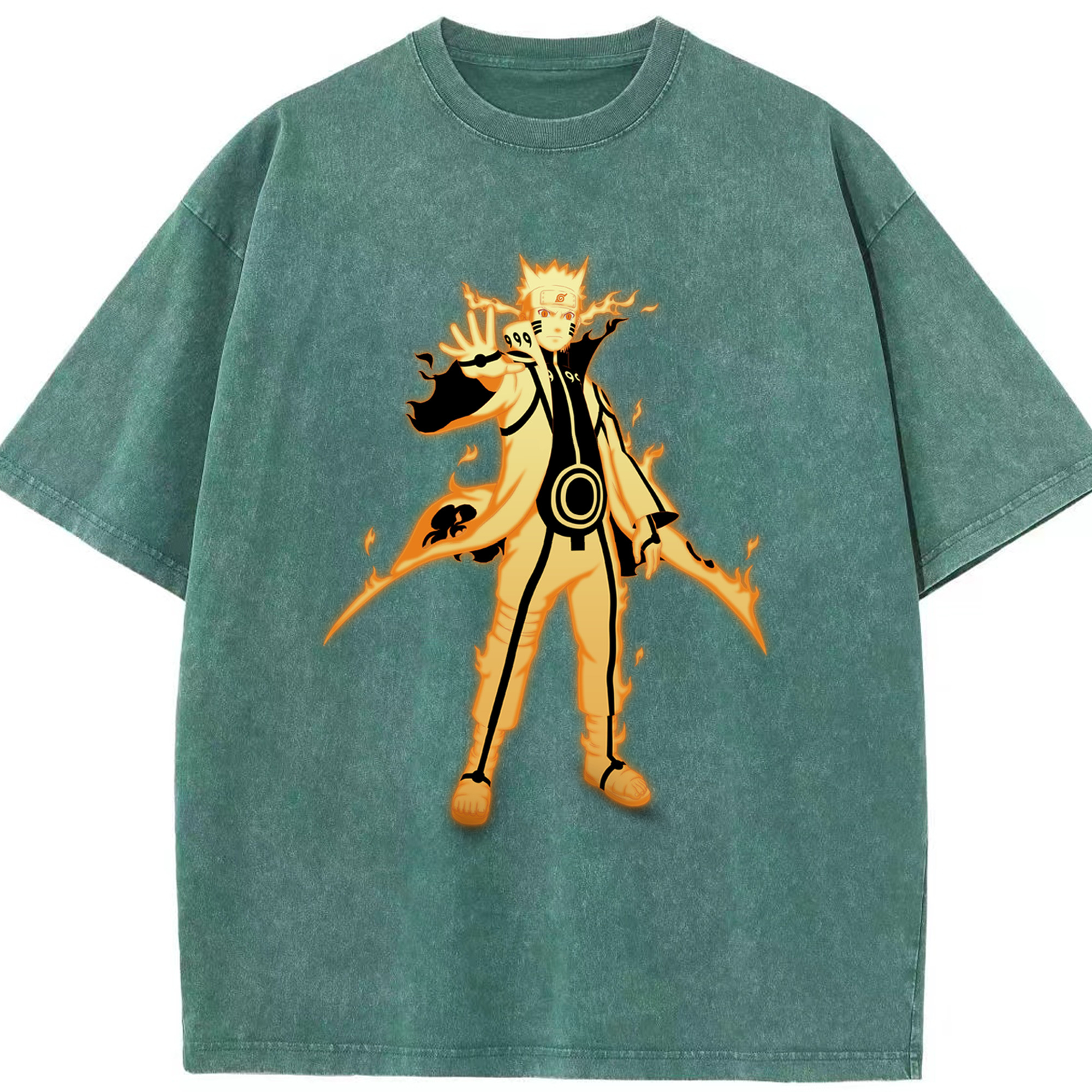 （画像用） NARUTO -ナルト- うずまき ナルト Uzumaki Naruto 綿100% ヴィンテージ風 半袖Tシャツ（フロントプリント）